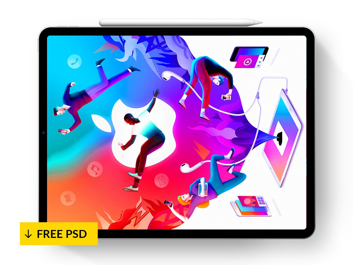 It is a photoshop mockup, so it is simple . Free Ipad Pro Mockups For 2020 Psd Sketch December 2021 Ux Planet