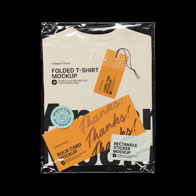 The best cup mockup to place artwork on smart object and it will wrap around automatically to the surface of the cup. Plastic Wrap Texture Folded T Shirt With Stickers Mockup Template