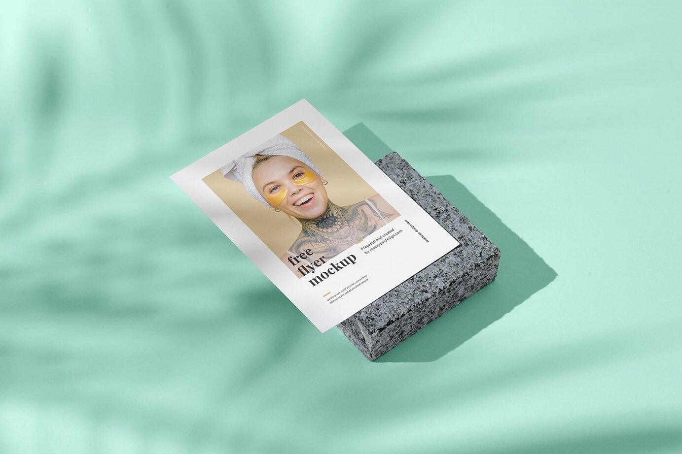 Free standing a6 flyer mockup prepared as a high resolution psd template ready for instant download. Free A6 Flyer On A Stone Mockup Psd Set Template Download