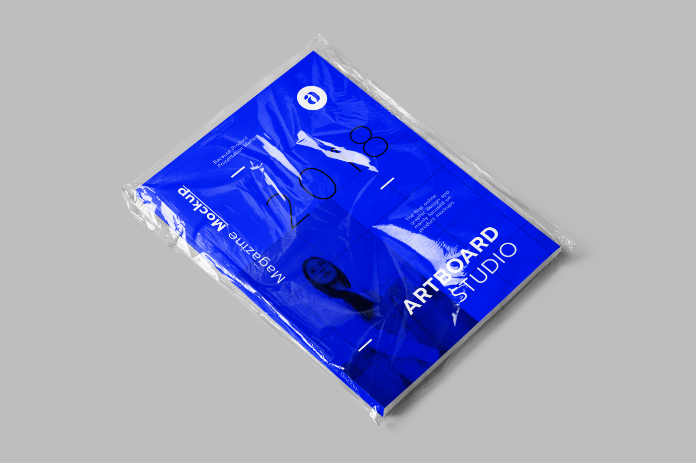 A high quality business cards mockup from top view. Free Magazine Cover Mockup Scene