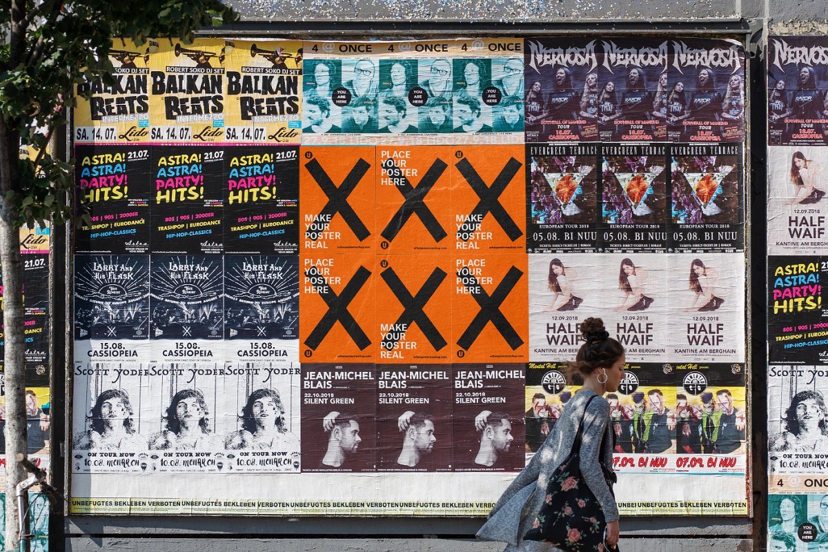 Each of them is different . 40 Urban Poster Mockup Vol 4