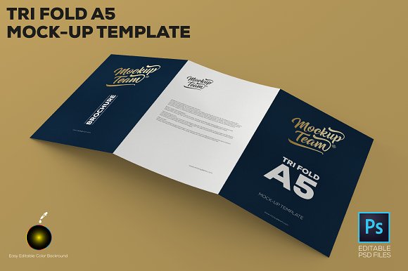 25+ Download A5 Brochure Mockup Free&nbsp;Psd