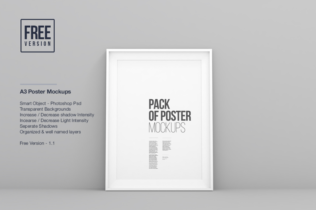 25+ Download Free A3 Poster Mockup&nbsp;Psd