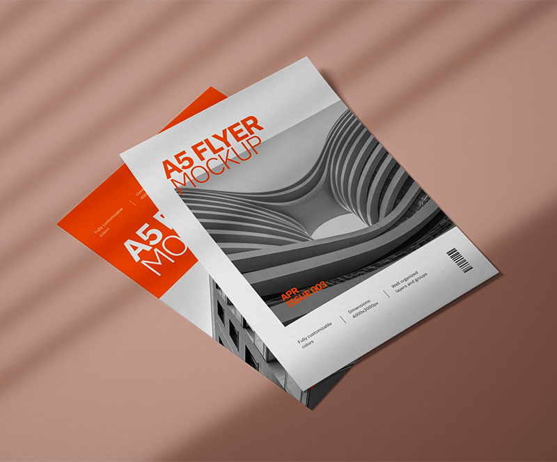 33+ Download Free Mockup Flyer A5&nbsp;Psd
