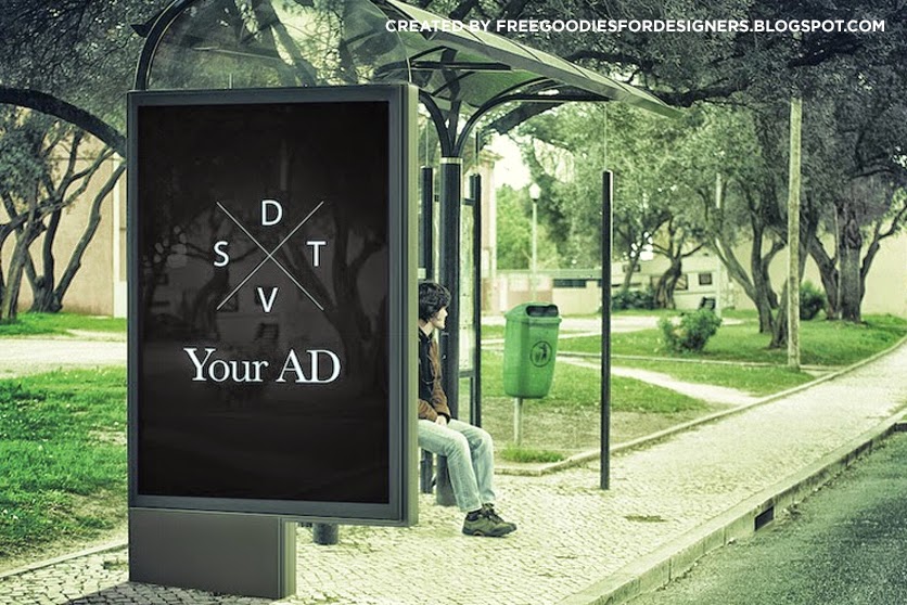 10+ Download Bus Stop Ad Mockup&nbsp;Psd
