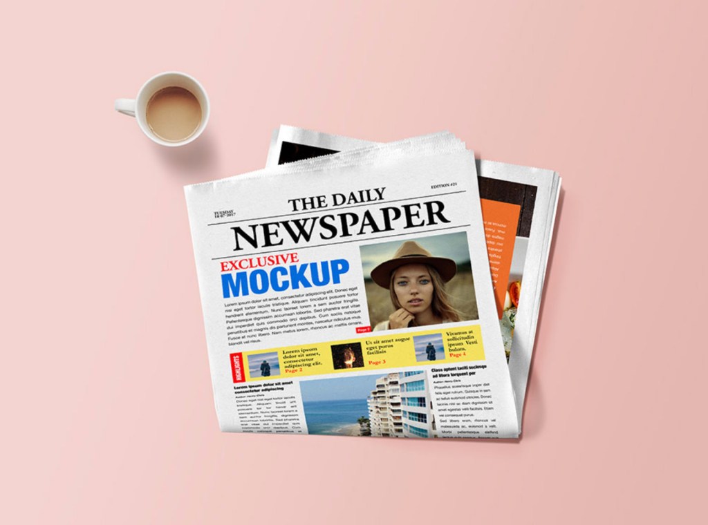 22+ Download Open Newspaper Mockup&nbsp;Psd