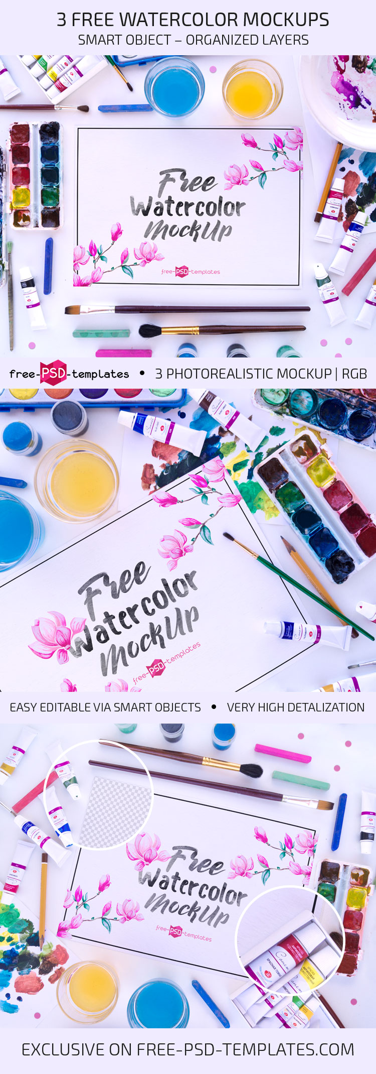 41+ Download Free Watercolor Mockup&nbsp;Psd